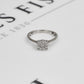 Pre-Owned 9ct White Gold CZ Dress Ring Size K