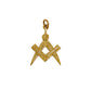 Pre-Owned 9ct Gold Masonic Compass & Square Pendant