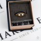 Pre-Owned 9ct Gold Sapphire & CZ Dress Ring Size O