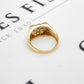 Pre-Owned 9ct Gold Diamond Cross Signet Ring Size R