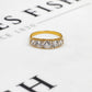 Pre-Owned 9ct Gold & 5 CZ Dress Ring Size P