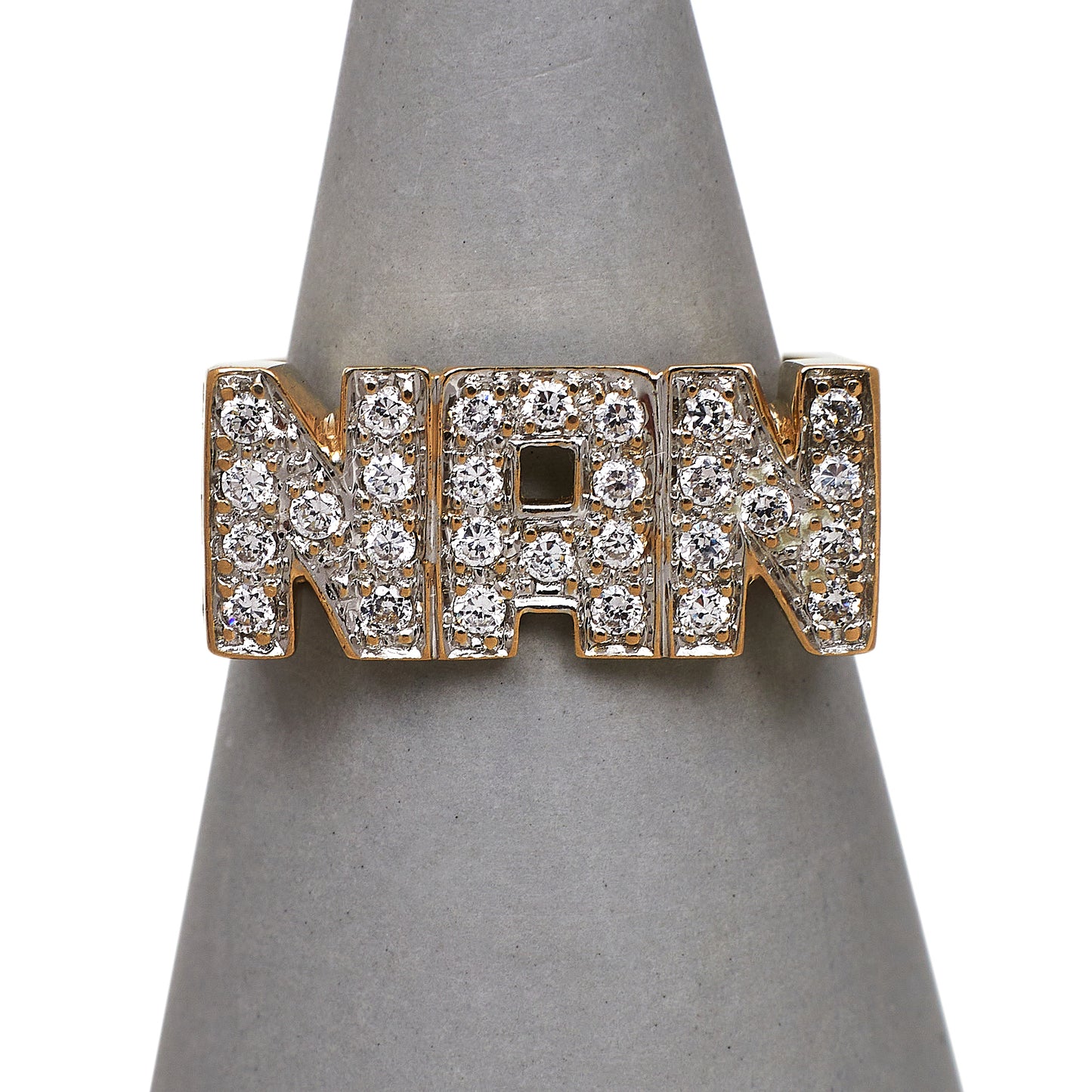 Pre-Owned 9ct Gold & CZ NAN Ring Size N