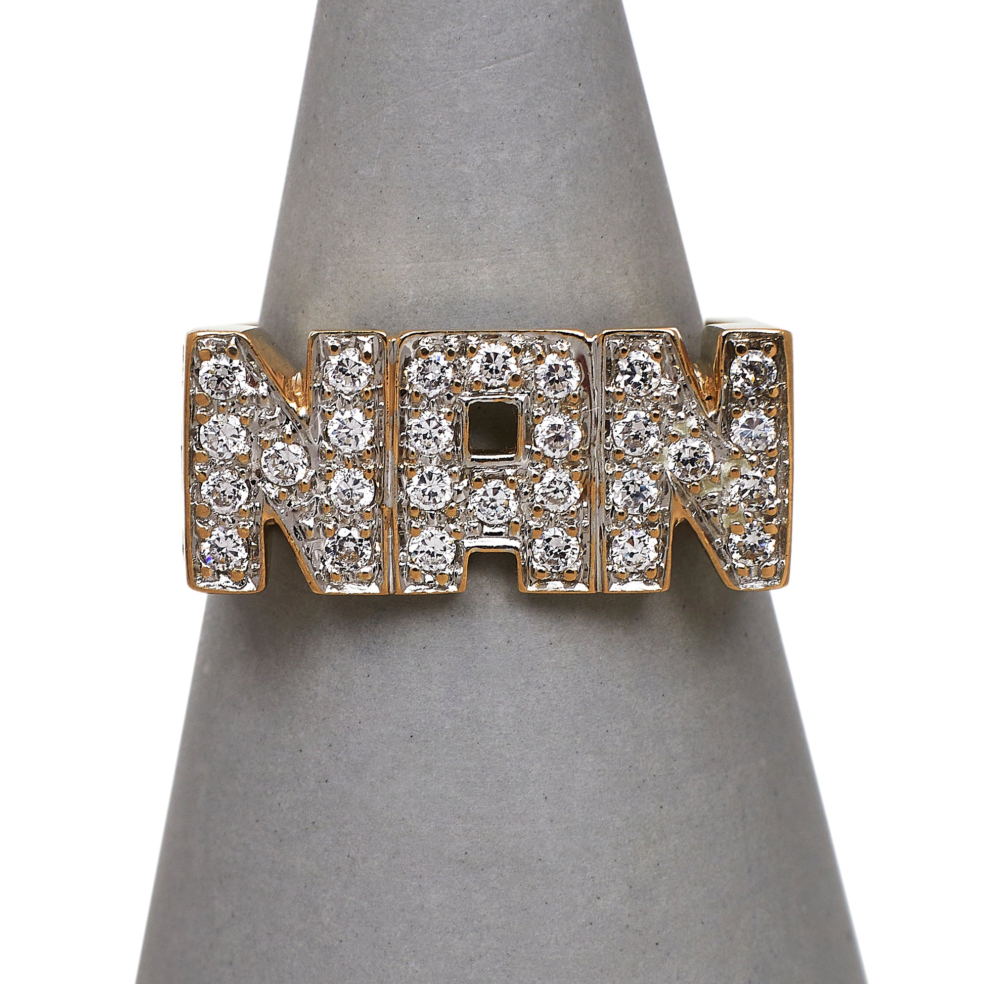 Pre-Owned 9ct Gold & CZ NAN Ring Size N