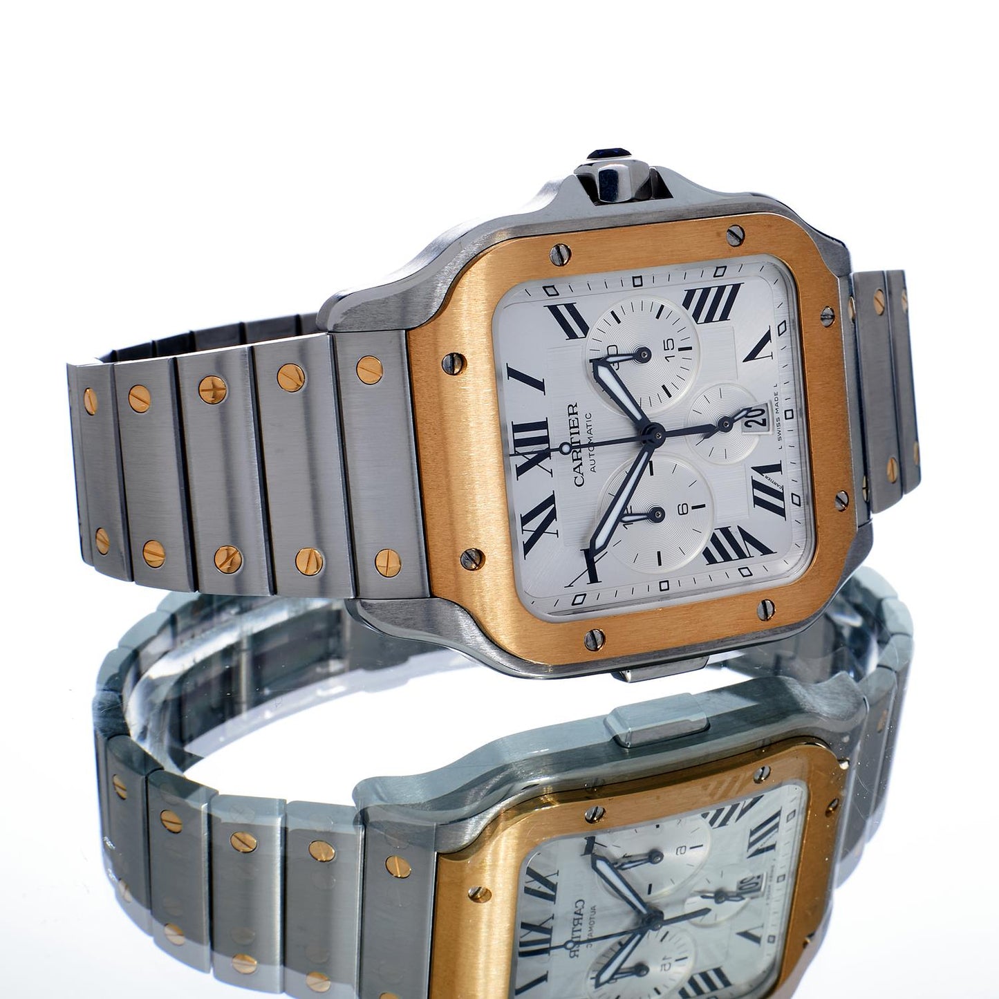 Pre-Owned Cartier Santos de Cartier Chronograph W2SA0008