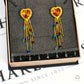 Pre-Owned 22ct Gold Multicolor Bead Drop Earrings