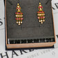 Pre-Owned 22ct Gold Synthetic Red & White Stone Earrings