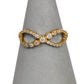 Pre-Owned 14ct Gold CZ Infinity Symbol Ring Size O.5