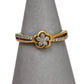 Pre-Owned 14ct Gold Diamond Flower Cluster Ring Size O
