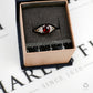 Pre-Owned 18ct White Gold Garnet & Diamond Ring Size M