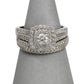Pre-Owned 18ct White Gold Diamond Ring Wedding SET Size N.5