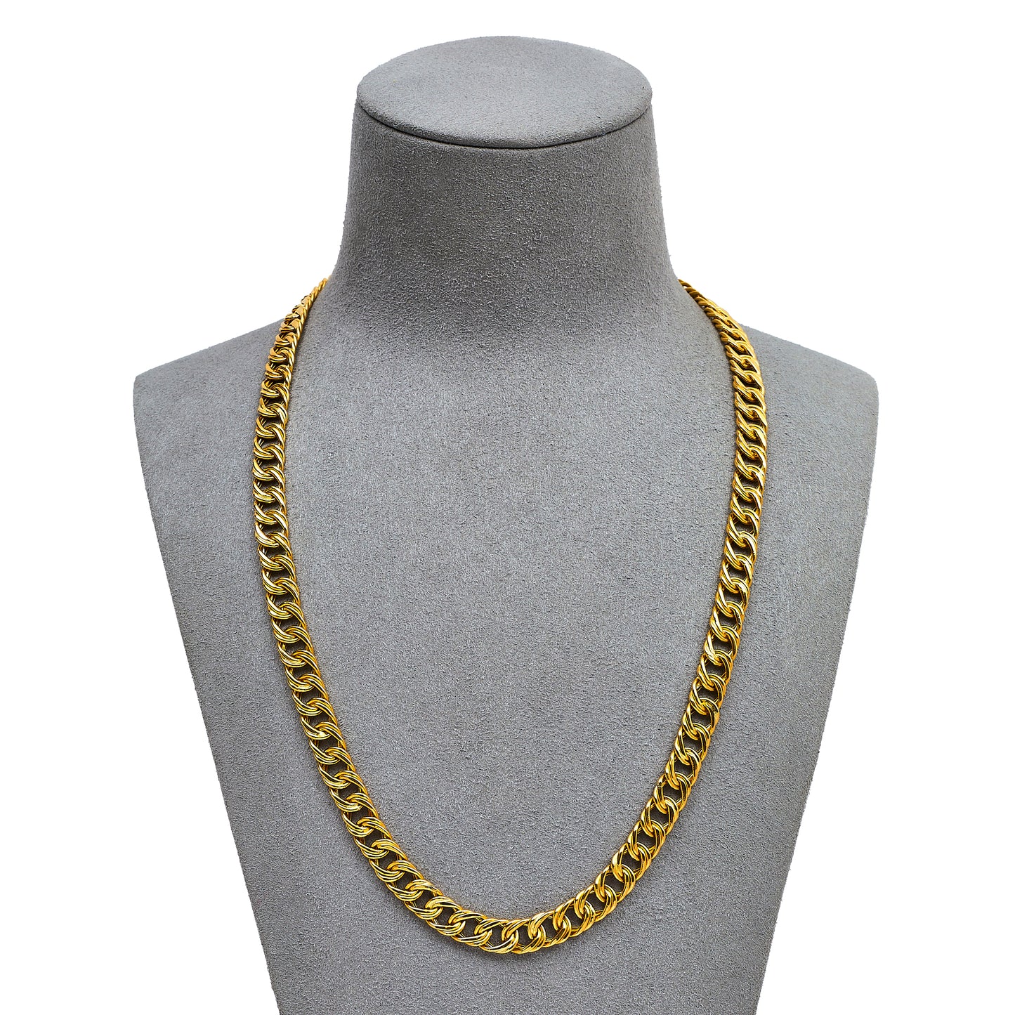 Pre-Owned 18ct Gold Double Curb Chain Necklace 20 Inch
