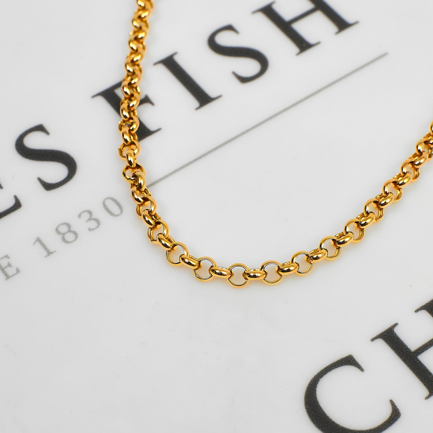 Pre-Owned 9ct Gold Belcher Chain Necklace 25 Inch