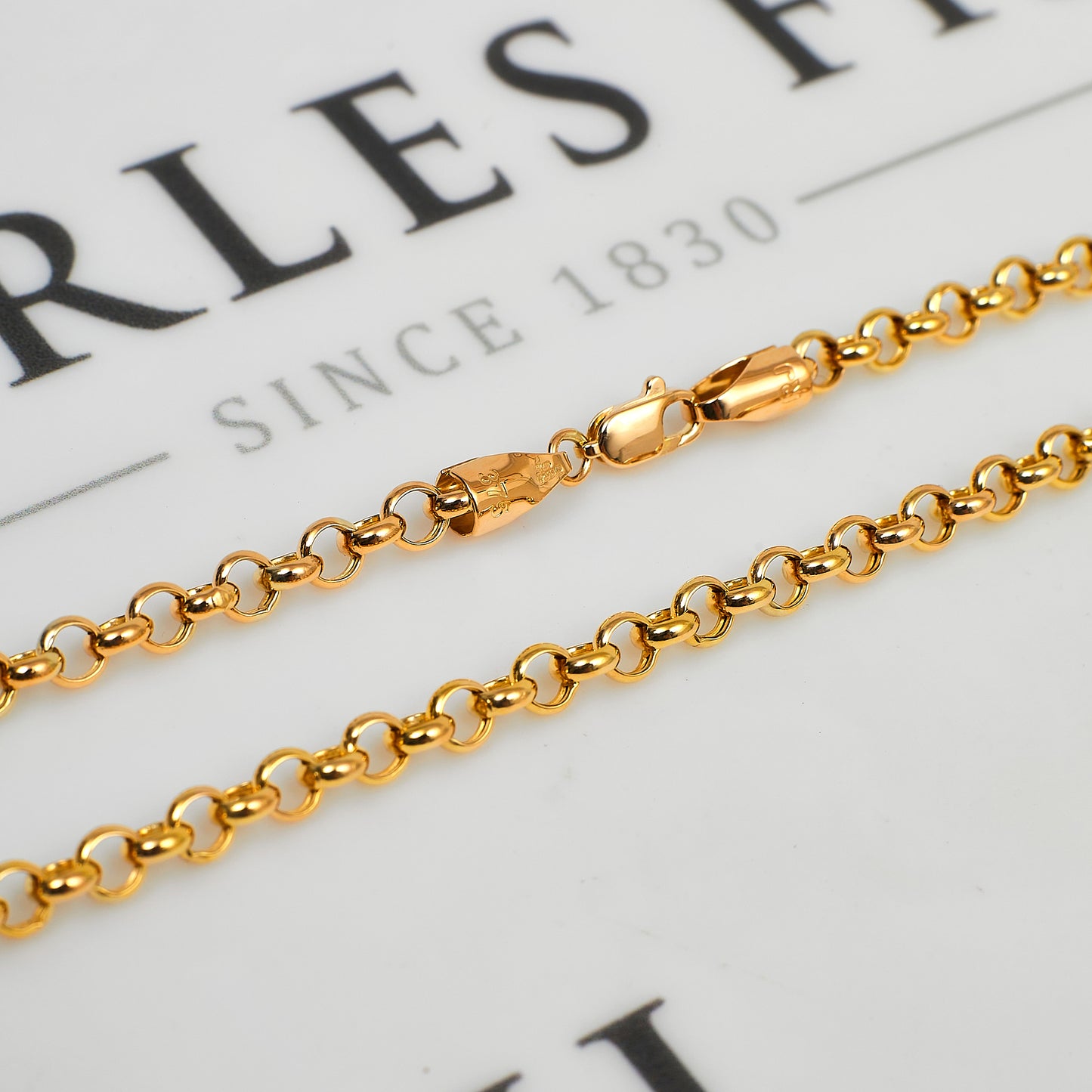 Pre-Owned 9ct Gold Belcher Chain Necklace 25 Inch