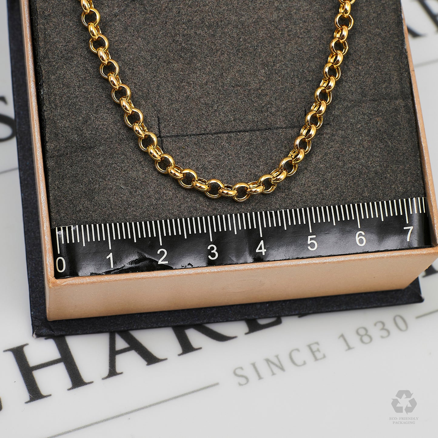Pre-Owned 9ct Gold Belcher Chain Necklace 25 Inch