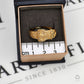 Pre-Owned 9ct Gold Mens Floral Pattern Buckle Ring Size X