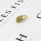 Pre-Owned 9ct Gold Chrysoberyl Zigzag Ring Size N
