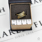 Pre-Owned 9ct Gold Chrysoberyl Zigzag Ring Size N
