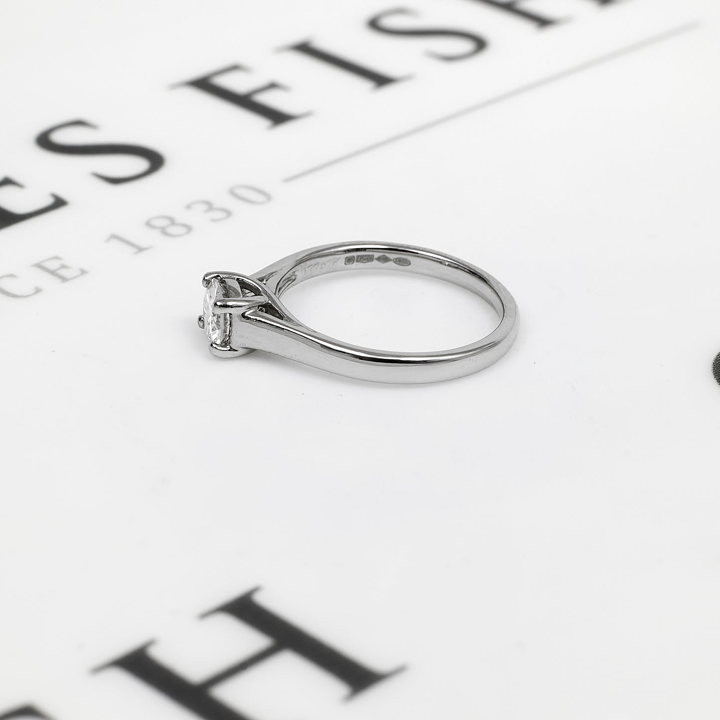 Platinum Diamond Solitaire Engagement Ring Size N