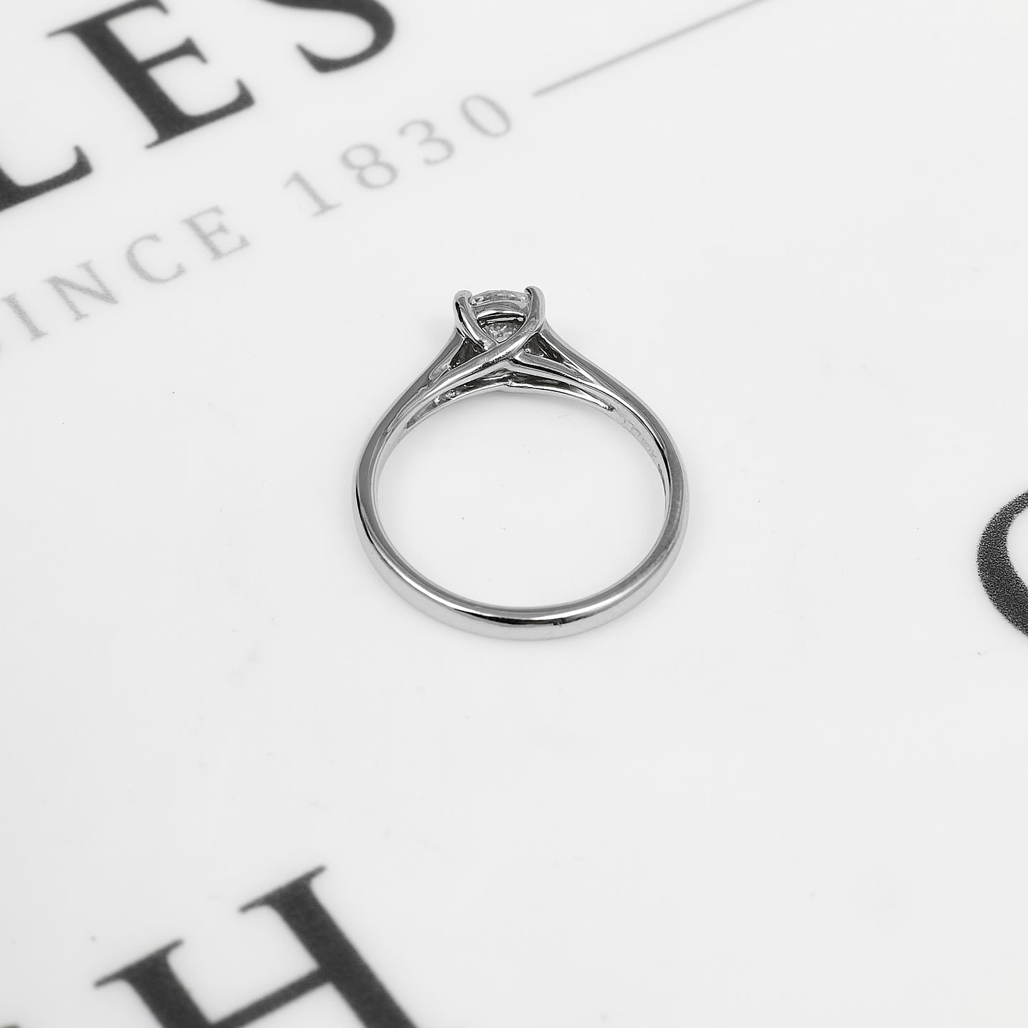 Platinum Diamond Solitaire Engagement Ring Size N