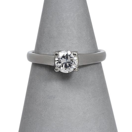 Platinum Diamond Solitaire Engagement Ring Size N