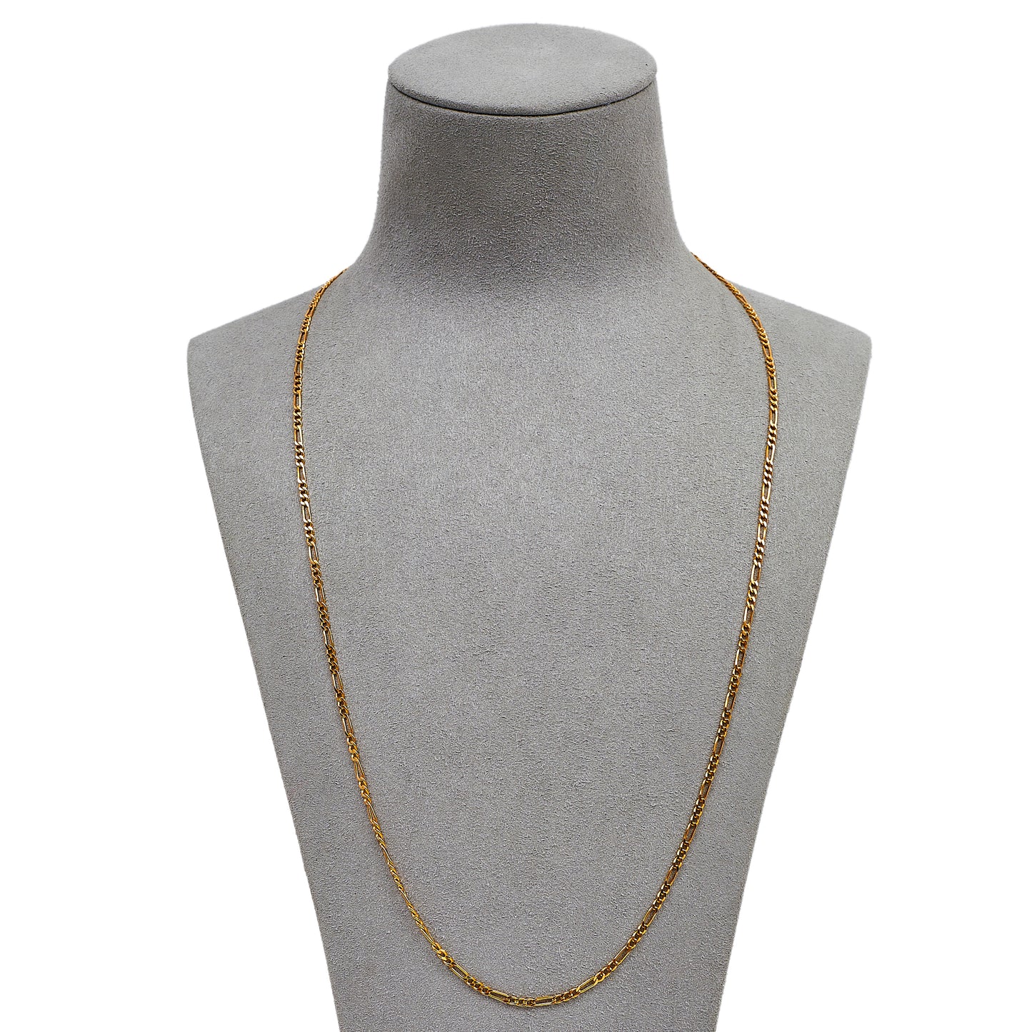 Pre-Owned 18ct Gold Figaro Necklace 23 Inch
