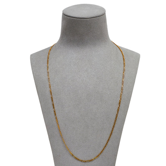 Pre-Owned 18ct Gold Figaro Necklace 23 Inch