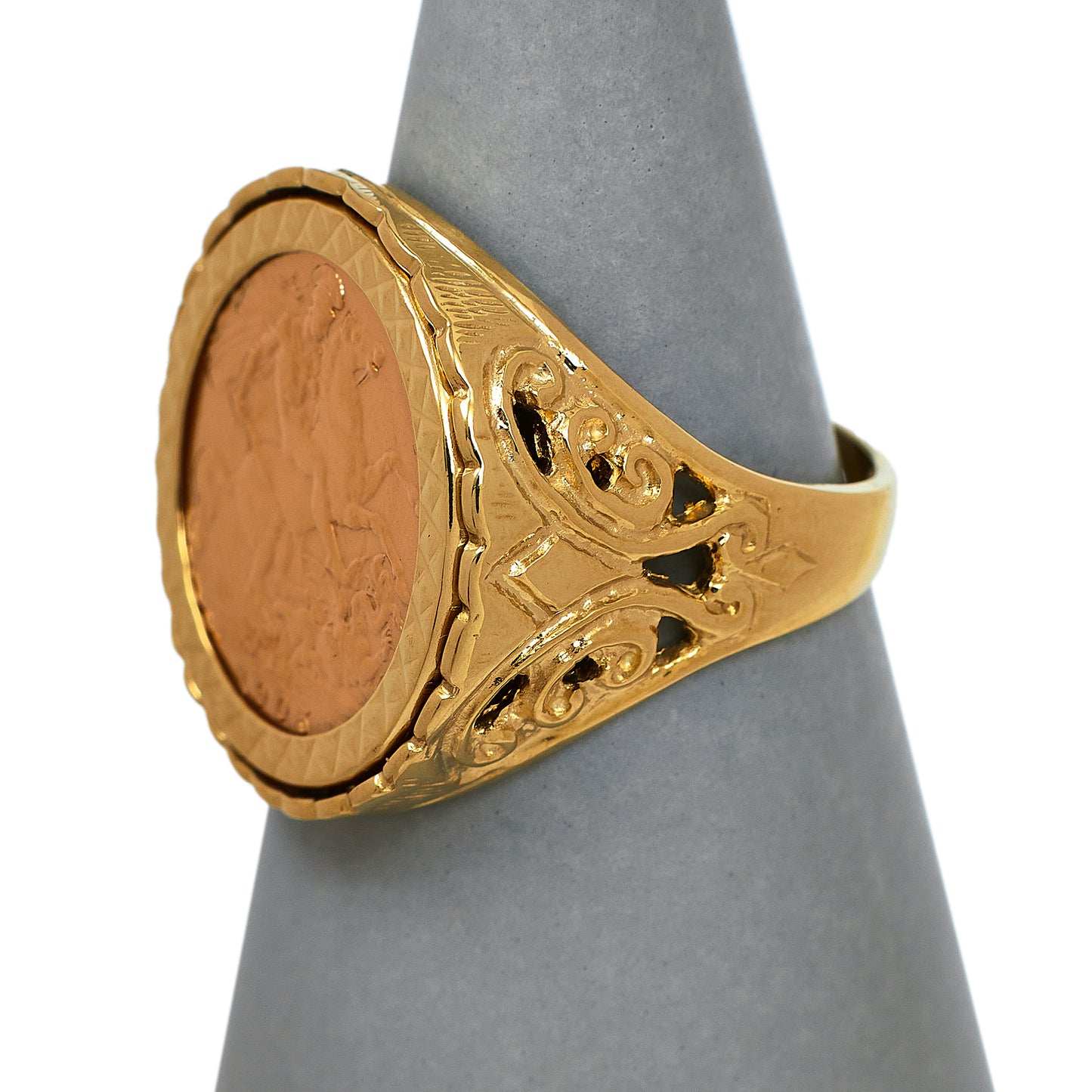 Pre-Owned 1905 Half Sovereign Coin & 9ct Gold Ring Mount