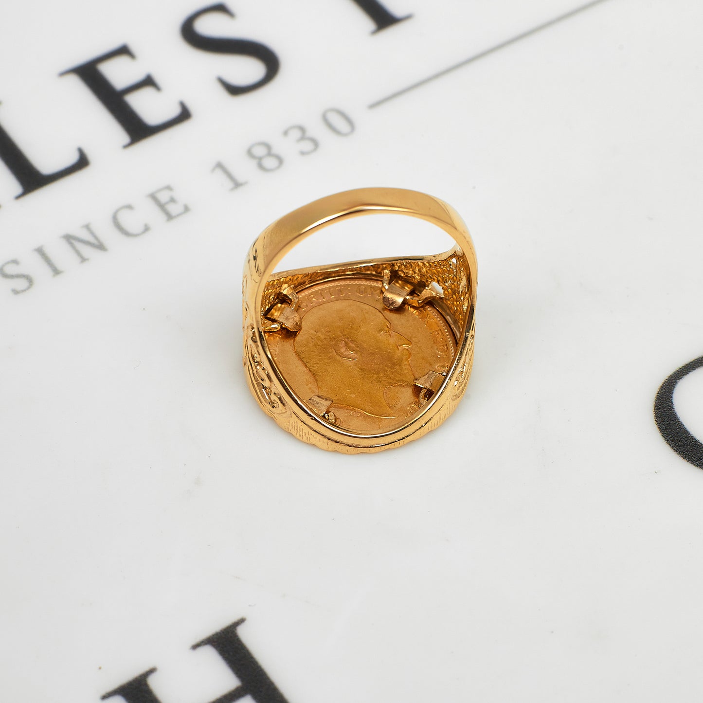 Pre-Owned 1905 Half Sovereign Coin & 9ct Gold Ring Mount