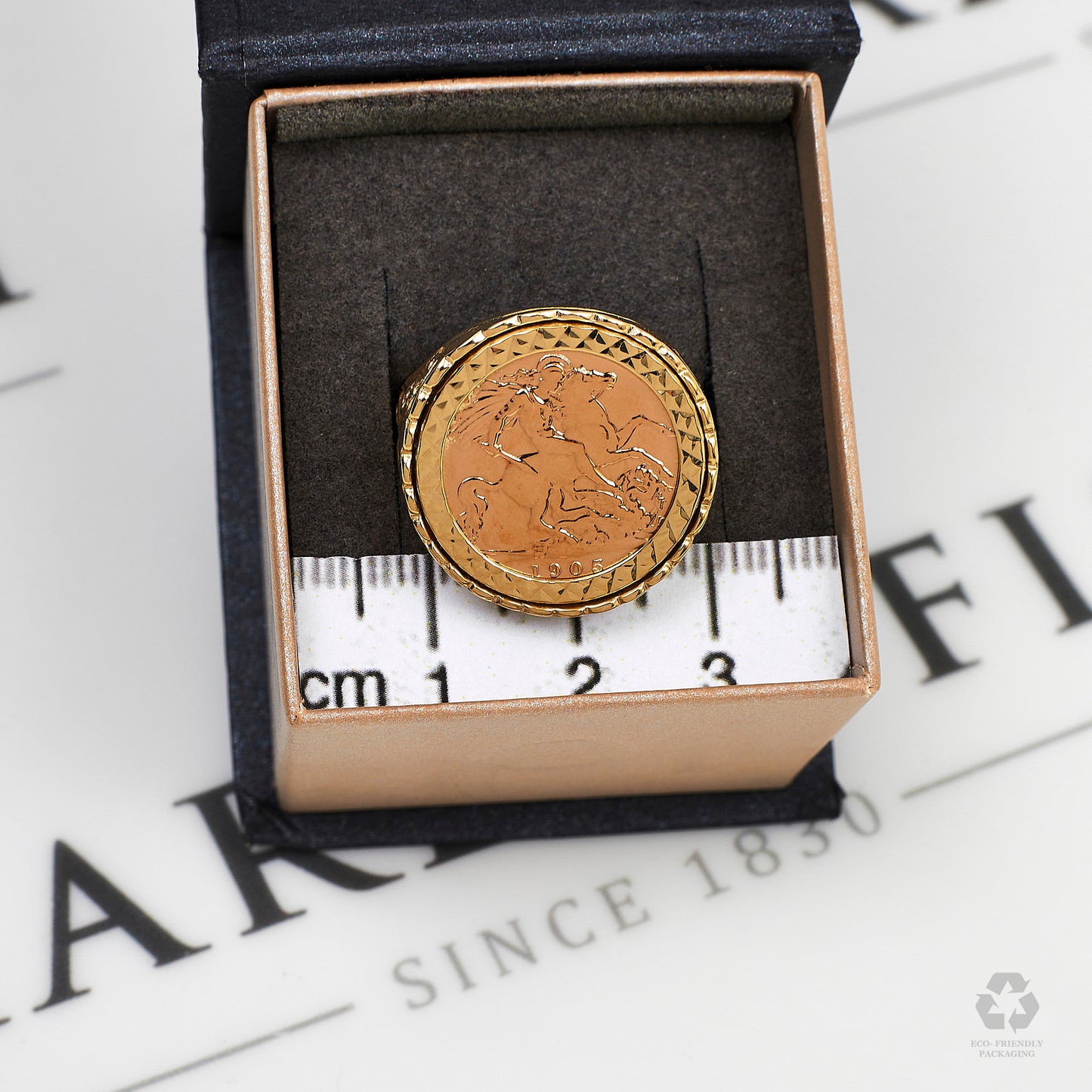Pre-Owned 1905 Half Sovereign Coin & 9ct Gold Ring Mount