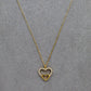 Pre-Owned 14ct Gold CZ Heart Pendant Necklace 18 Inch