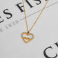 Pre-Owned 14ct Gold CZ Heart Pendant Necklace 18 Inch