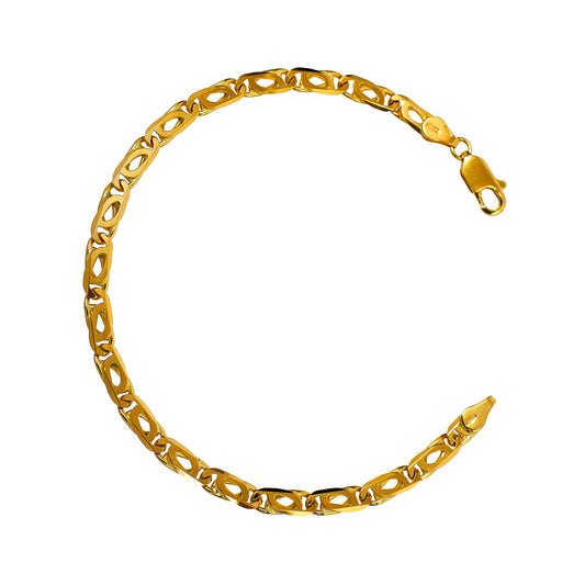 Pre-Owned 18ct Gold Anchor Link Bracelet 8 Inch
