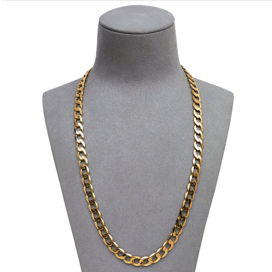 Pre-Owned 9ct Gold Curb Chain Necklace 22 Inch