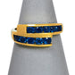 Pre-Owned 9ct Gold Kyanite Crossover Ring Size R