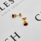 Pre-Owned 9ct Gold Garnet Stud Earrings