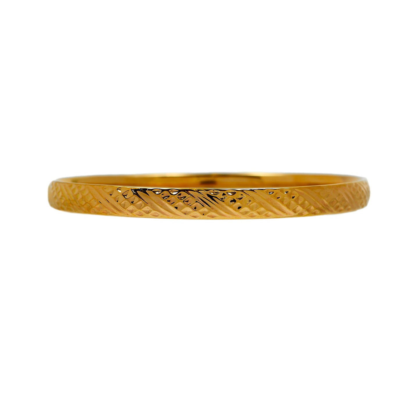 Pre-Owned 9ct Gold Patterned Bangle