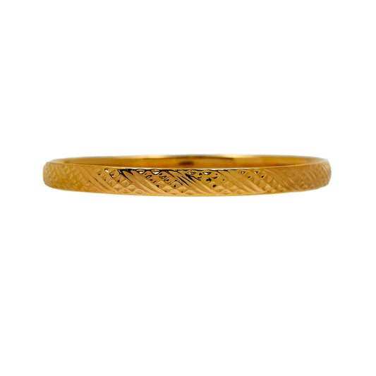 Pre-Owned 9ct Gold Patterned Bangle