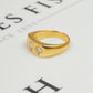 Pre-Owned 18ct Gold 3 Diamond Flush Set Ring Size R