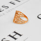 Pre-Owned 14ct Rose Gold Rectangle Signet Ring Size N.5