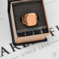 Pre-Owned 14ct Rose Gold Rectangle Signet Ring Size N.5