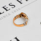 Pre-Owned 14ct Gold Mens CZ Cluster Flexi Watch Link Ring