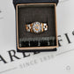 Pre-Owned 14ct Gold Mens CZ Cluster Flexi Watch Link Ring