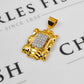 Pre-Owned 18ct Gold CZ Set Statement Rectangle Pendant