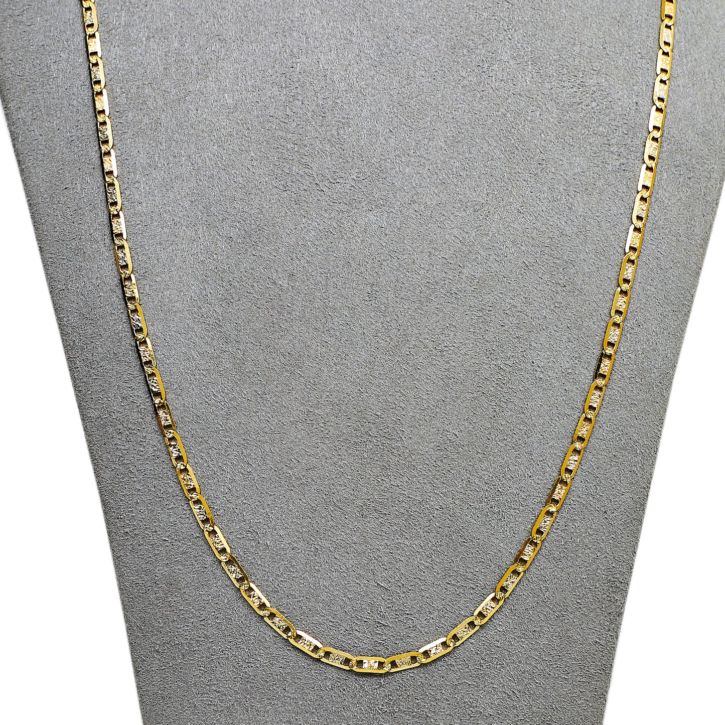 Pre-Owned 18ct Gold Tricolor Anchor Chain Necklace 24 Inch
