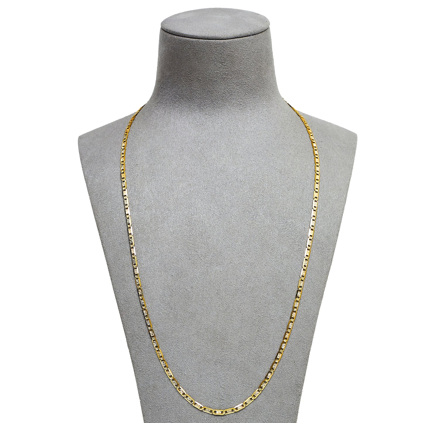 Pre-Owned 18ct Gold Tricolor Anchor Chain Necklace 24 Inch