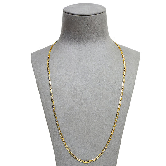 Pre-Owned 18ct Gold Tricolor Anchor Chain Necklace 24 Inch