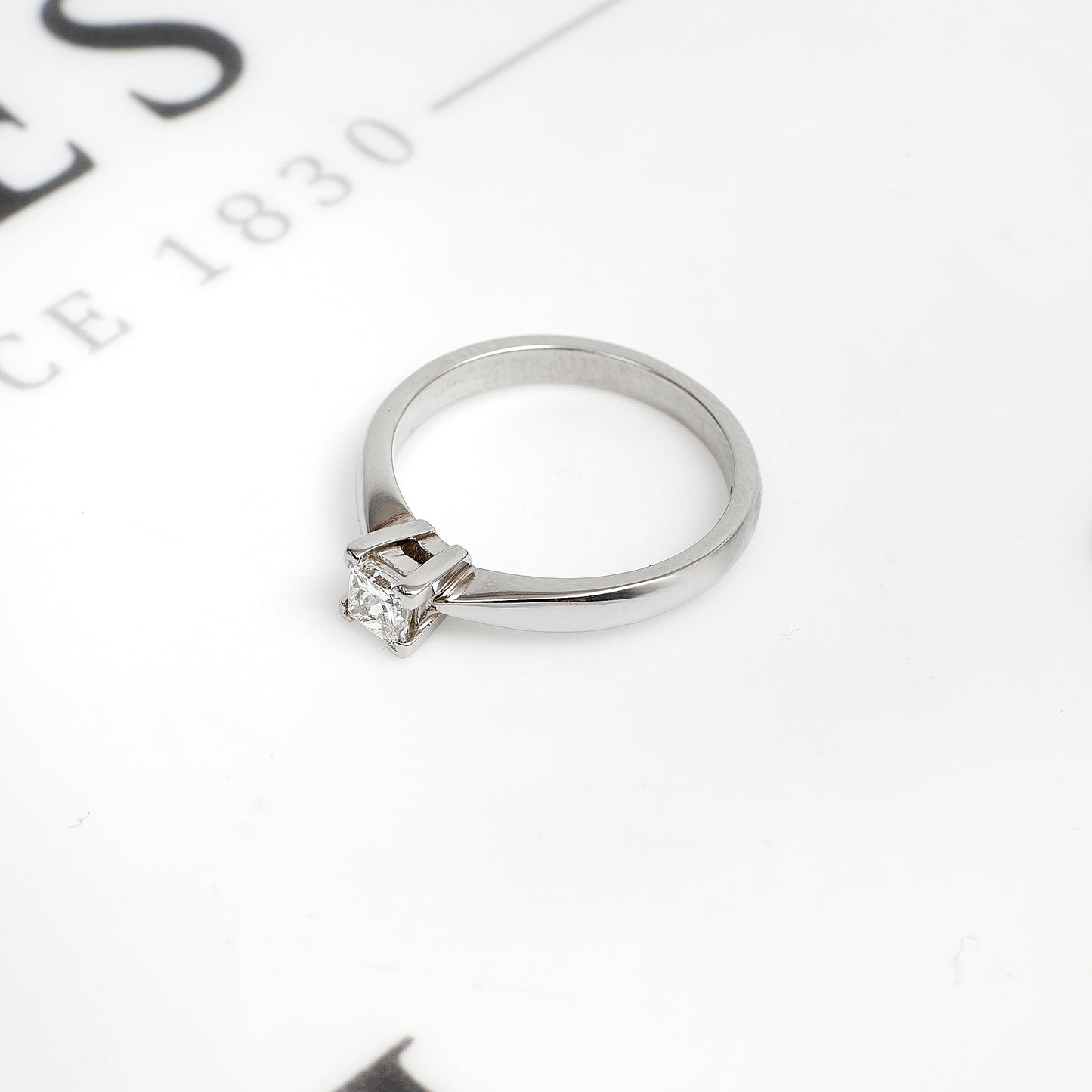 Pre-Owned Platinum Princess Cut Diamond Ring Size L.5