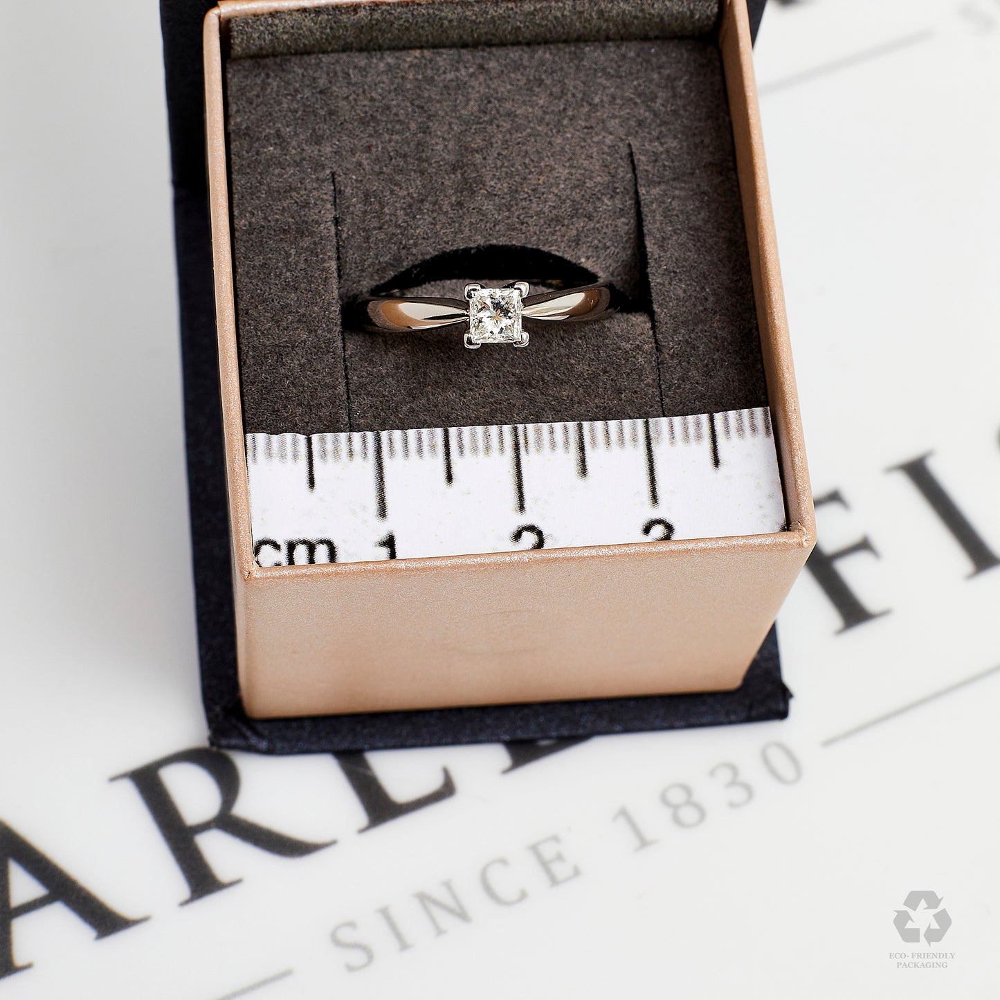 Pre-Owned Platinum Princess Cut Diamond Ring Size L.5