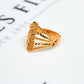 Pre-Owned 22ct Gold Patterned Dress Ring Size Q