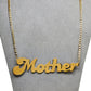 Pre-Owned 9ct Gold Mother Pendant & Curb Chain 18 Inch